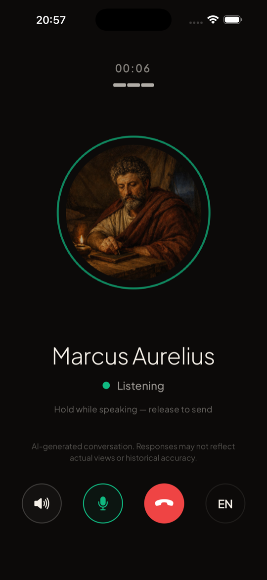 Voice call with Marcus Aurelius